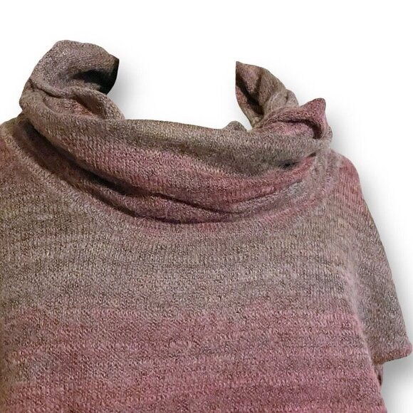 Tempo Paris Womens Sweater Sz Medium Large Purple Gray Ombre Alpaca Wool Boho - Picture 5 of 8
